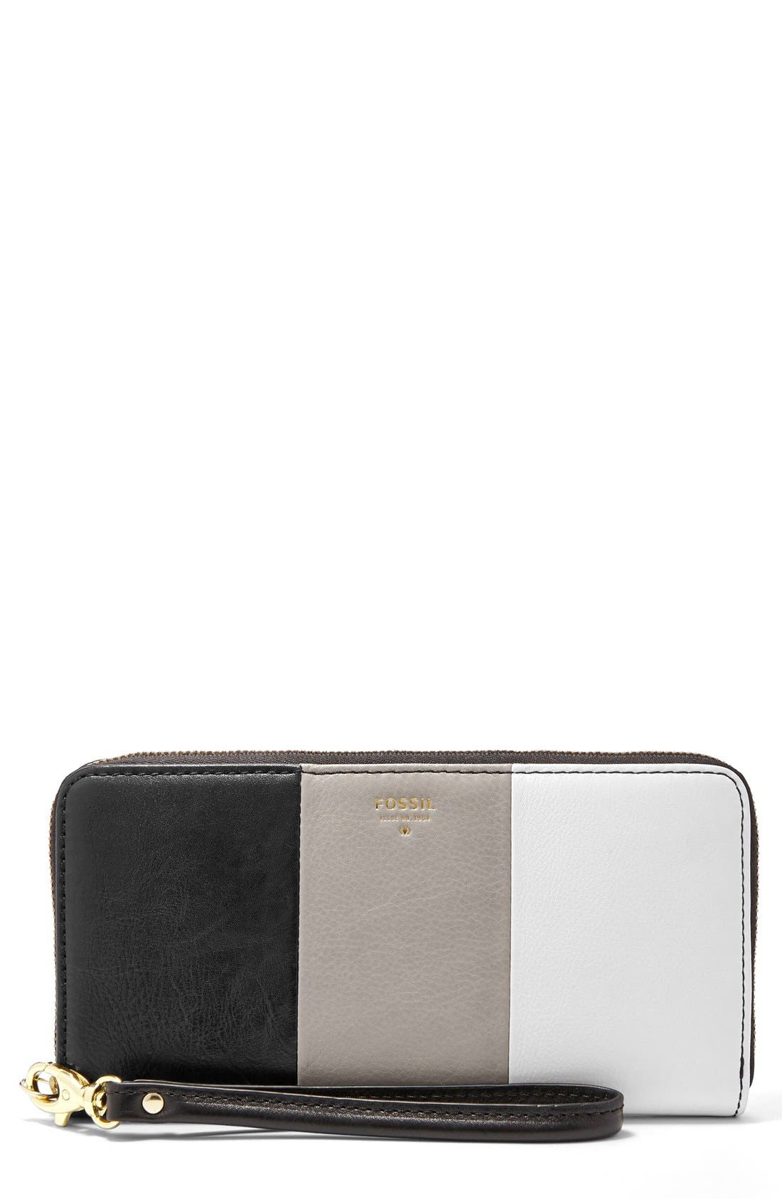 Fossil 'Sydney' Colorblock Zip Clutch Wallet Nordstrom