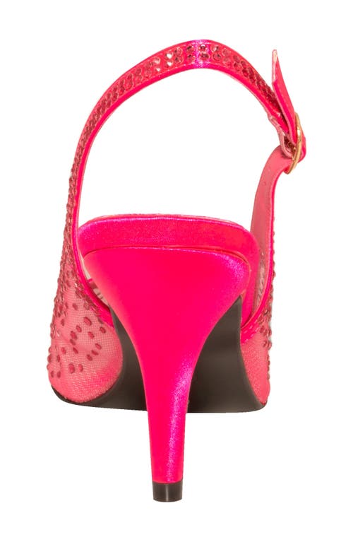 Lady Couture Lola Embellished Pointed Toe Slingback Pump In Fuchsia