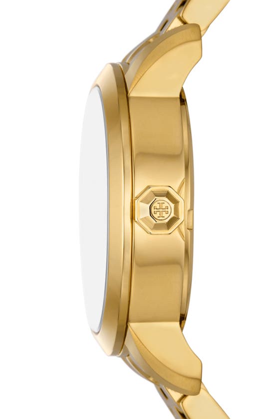 Shop Tory Burch The Tory Bracelet Watch, 34mm In Gold