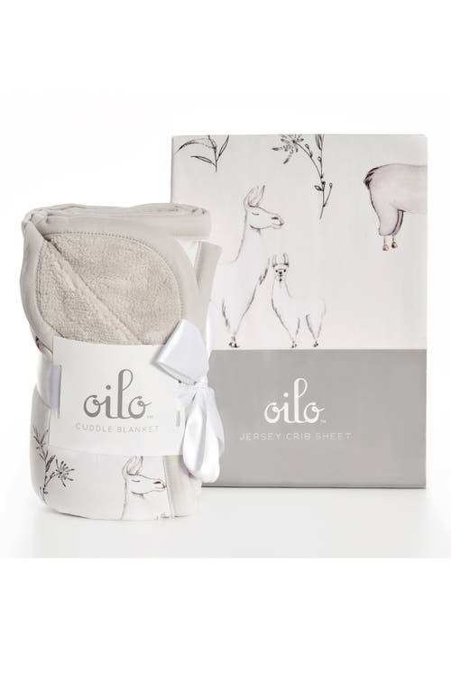 Oilo Llama Crib Sheet & Cuddle Blanket Set at Nordstrom