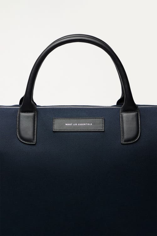 Want Les Essentiels De La Vie Want Les Essentiels O'hare Organic Cotton Canvas Tote In Navy