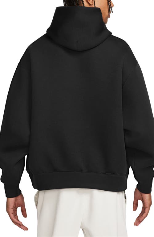 Shop Nike Reimagined Oversize Tech Fleece Hoodie In Black/black