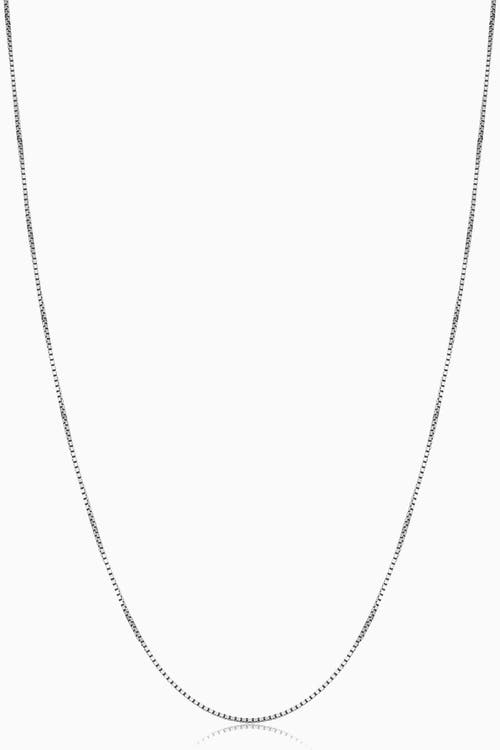 Shop Oradina 14k Gold Bodega Box Chain In White Gold