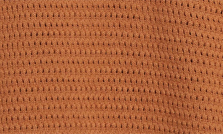 Shop De Bonne Facture Honeycomb Knit Polo In Sienna