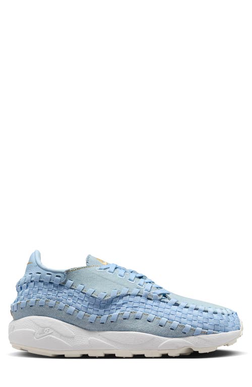 Nike Air Footscape Woven Sneaker In Denim/ Wheat/ Ice Blue/ White