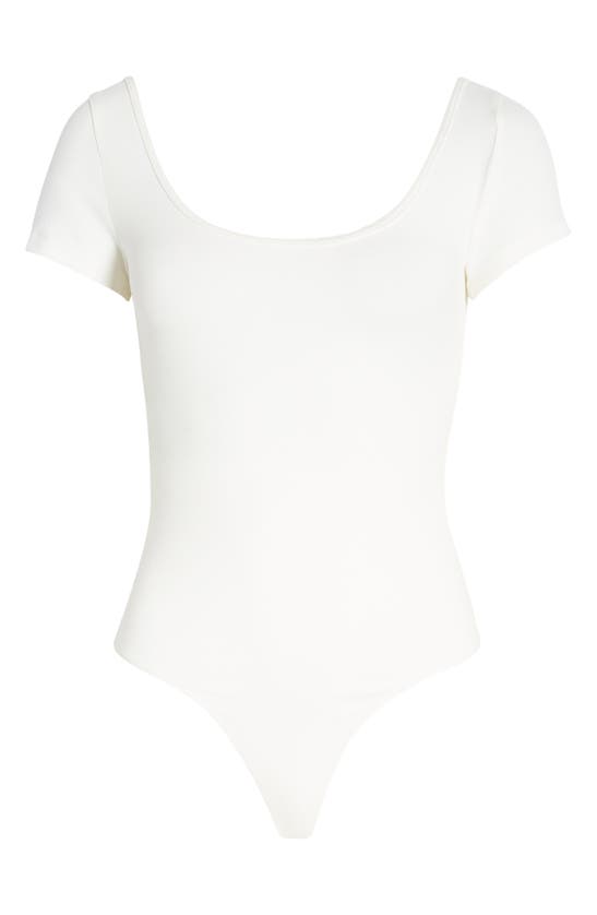 Shop Bp. Scoop Neck Short Sleeve Bodysuit In Ivory