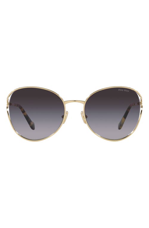 Miu Miu 58mm Gradient Phantos Sunglasses In Gold/grey Flash