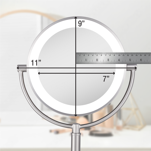 Zadro Laguna Lighted Makeup Mirror With 5x/1x Magnifications In Satin Nickel