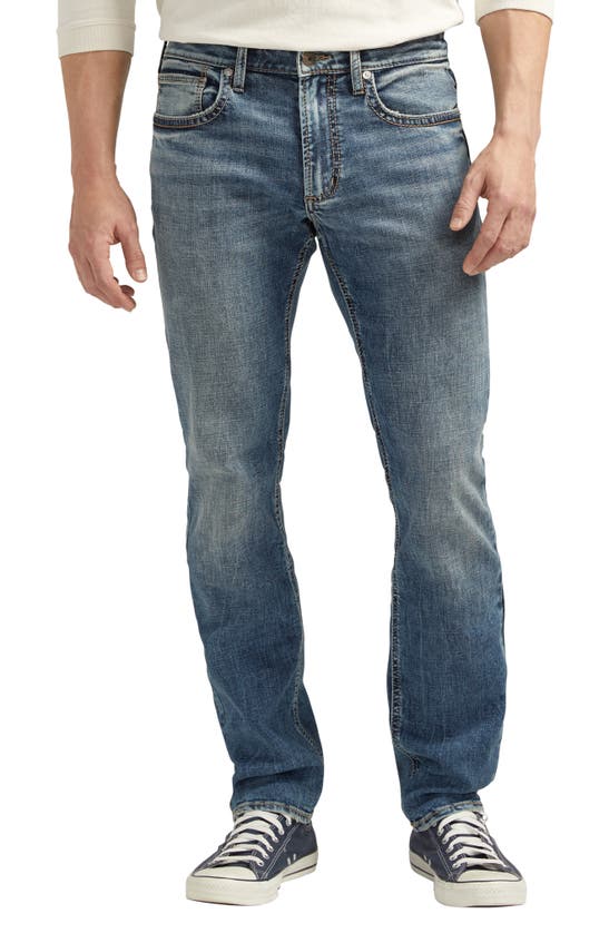 Shop Silver Jeans Co. Konrad Slim Straight Leg Jeans In Indigo