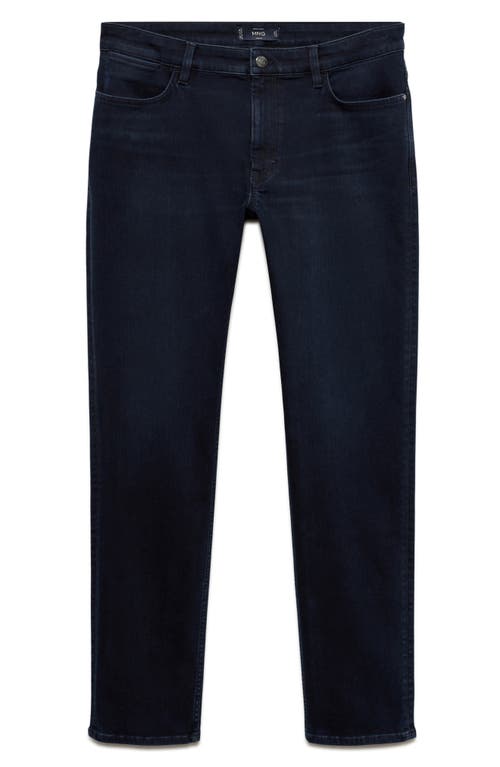 Shop Mango Patrick Slim Fit Ultra Soft Touch Jeans In Deep Dark Blue