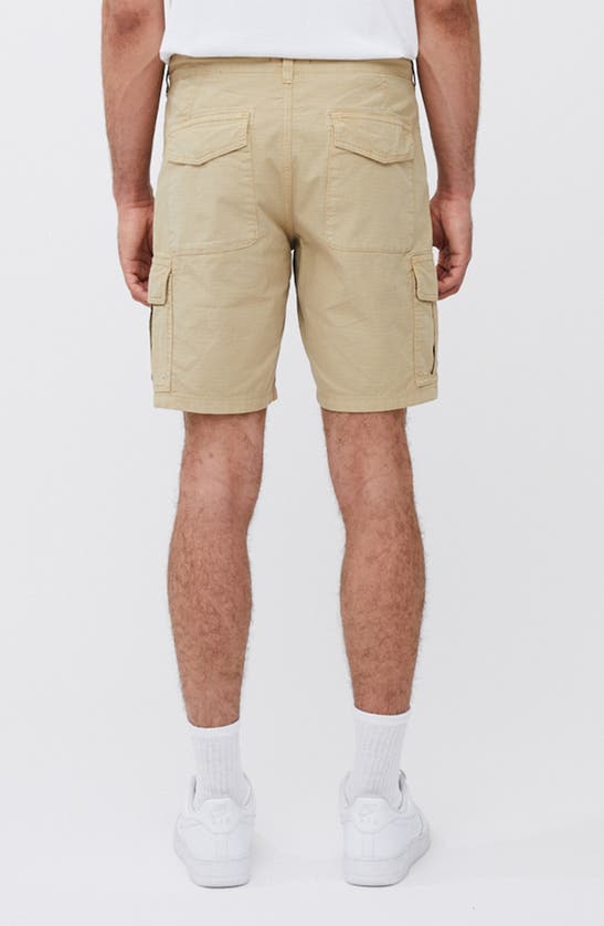 Shop French Connection Ripstop Cotton Cargo Shorts In Stone