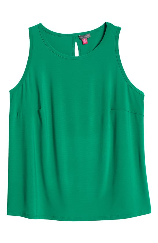 Shop Vince Camuto Back Keyhole Tank In Summer Green