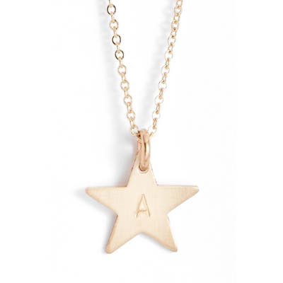 Nashelle 14K-Gold Fill Initial Mini Star Pendant Necklace