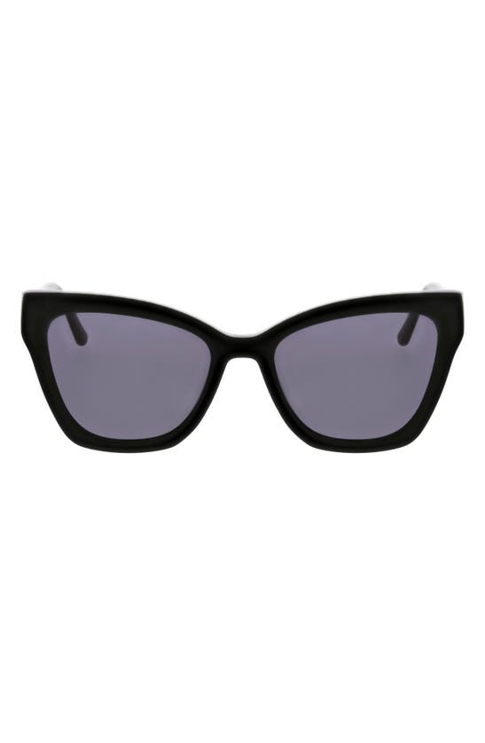 Oscar De La Renta Butterfly Cat Eye Sunglasses In Black