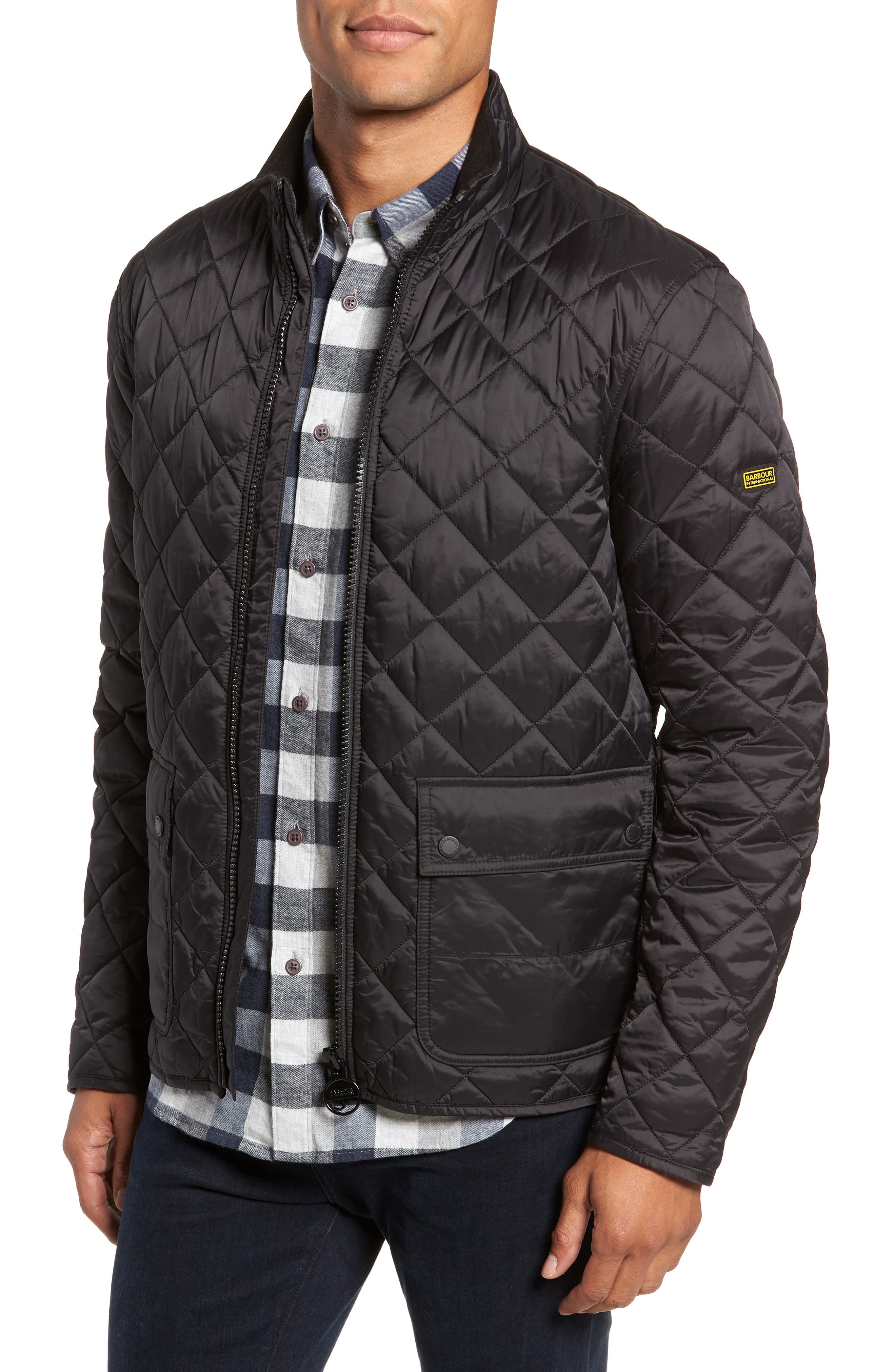 barbour international frame quilted jacket