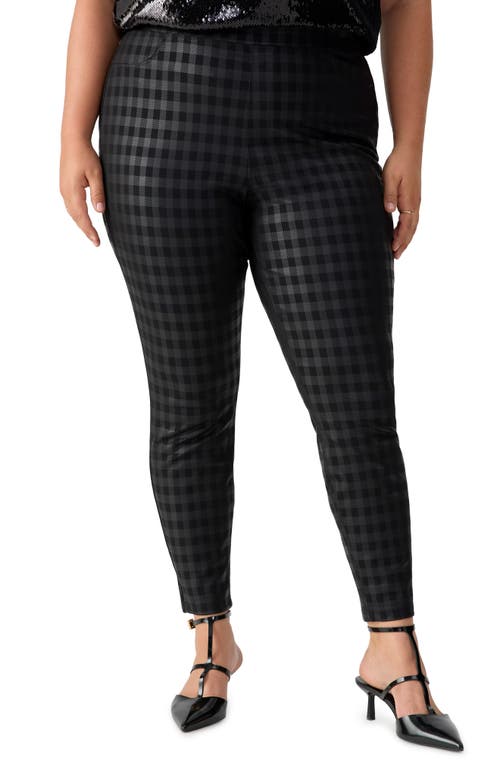 Sanctuary Runway Plaid Leggings in Coated Pla