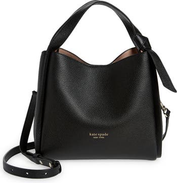 Kate Spade Knott Large Tote Pebbled Leather Black NEW WITH TAGS