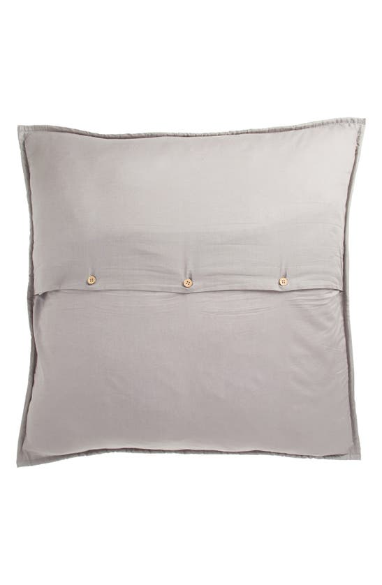 Coyuchi Set Of 2 Hand Stitched Organic Cotton Shams In Slate