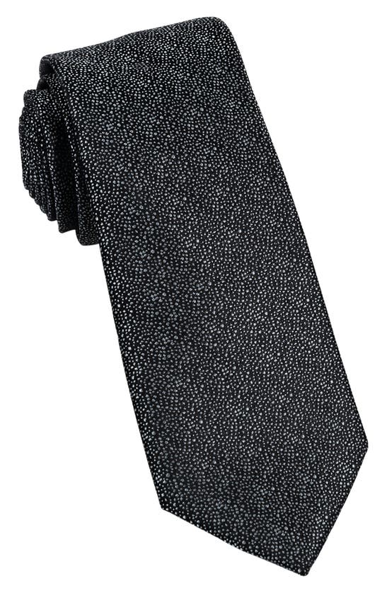 Wrk Textured Silk Tie In Charcoal