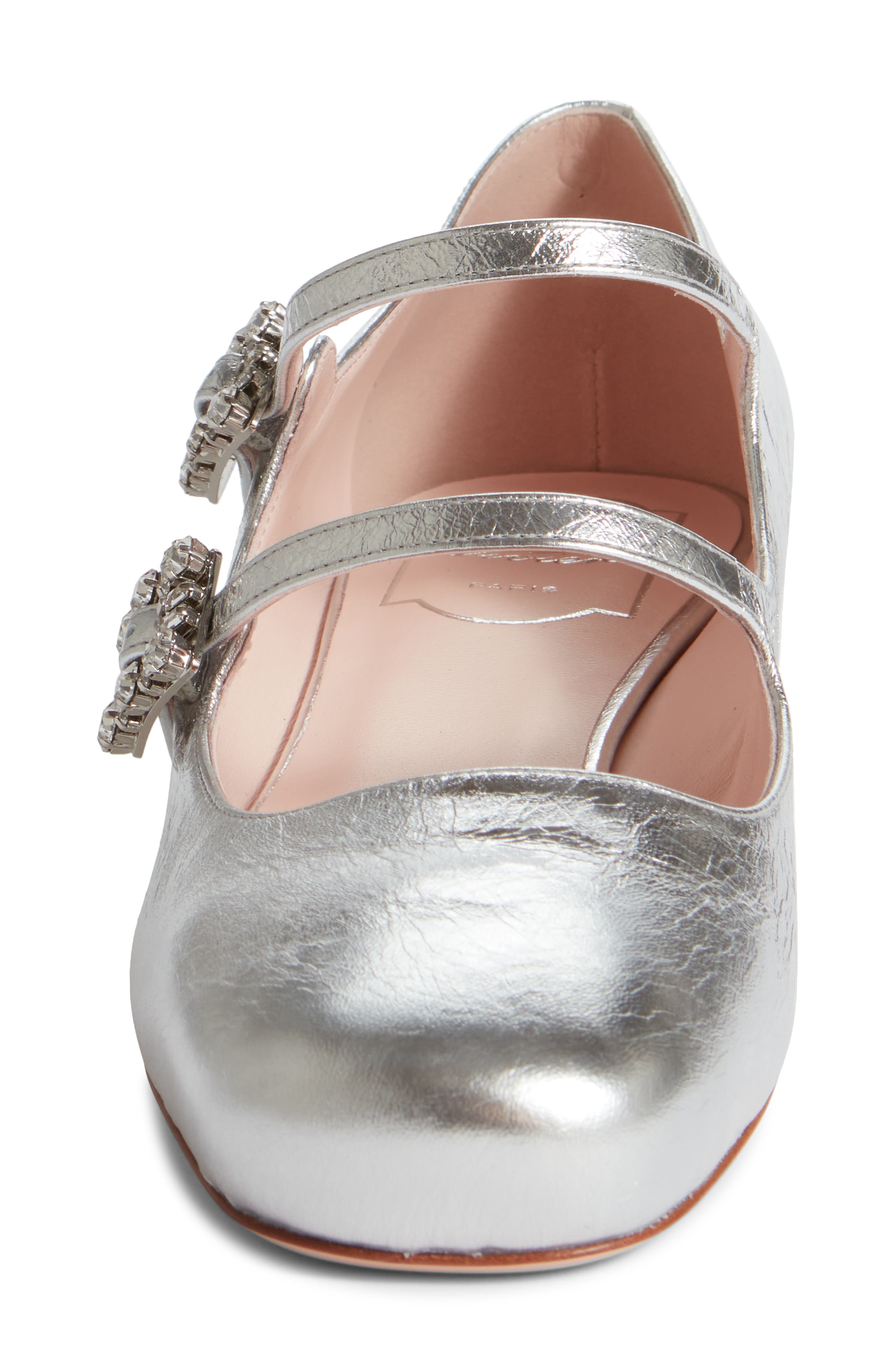 Roger Vivier Mini Très Vivier Crystal Buckle Babies Mary Jane