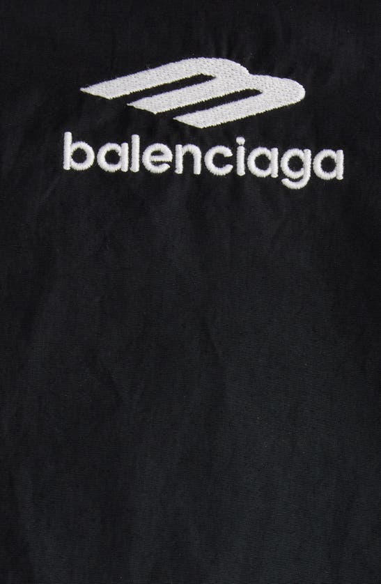 Shop Balenciaga 3b Sports Icon Off The Shoulder Track Jacket In Black