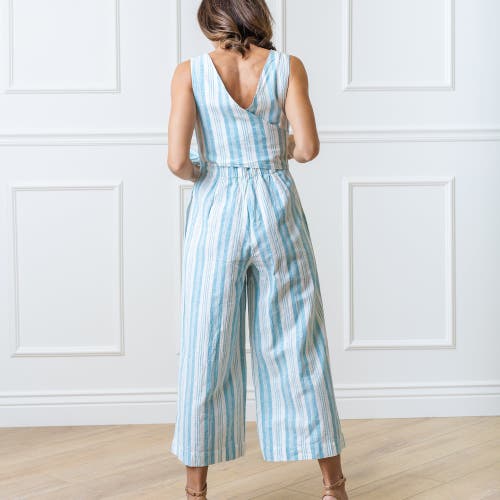 HOPE & HENRY HOPE & HENRY WOMENS' TIE-WAIST WIDE LEG JUMPSUIT 