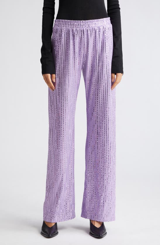 Shop Stine Goya Markus Sequin Pants In Lavender
