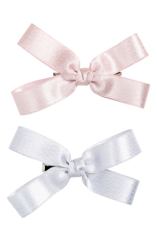 Shop Bp. 2-pack Bow Alligator Hair Clips In Pink- White