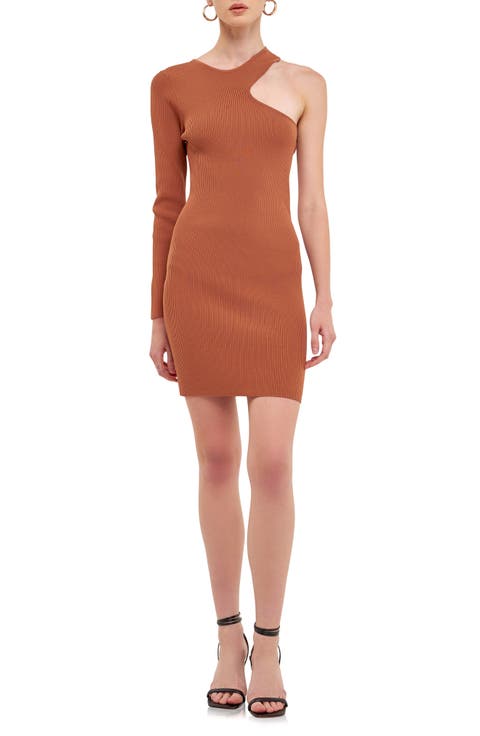 Cutout One Shoulder Minidress