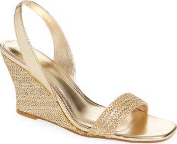 Lilly Pulitzer Ginger wrap wedge sandal glam gold leather selling 22168 Womens US 8.5