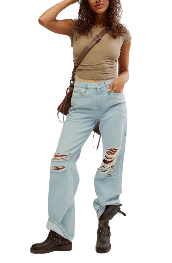 Shop Free People We The Free Tinsley High Waist Baggy Jeans In Ripper