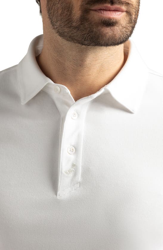 Hypernatural Dagger Supima® Cotton Blend Slim Fit Polo In White
