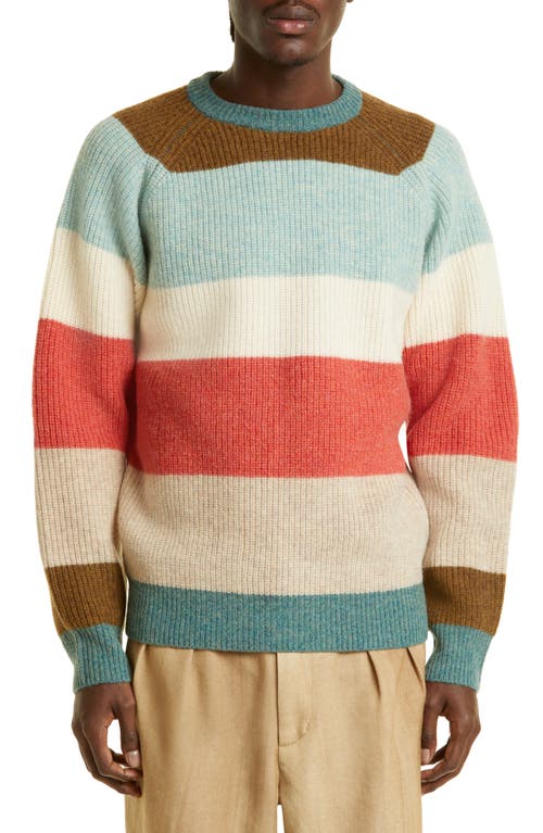 BEAMS 5G Stripe Wool Sweater in Multi