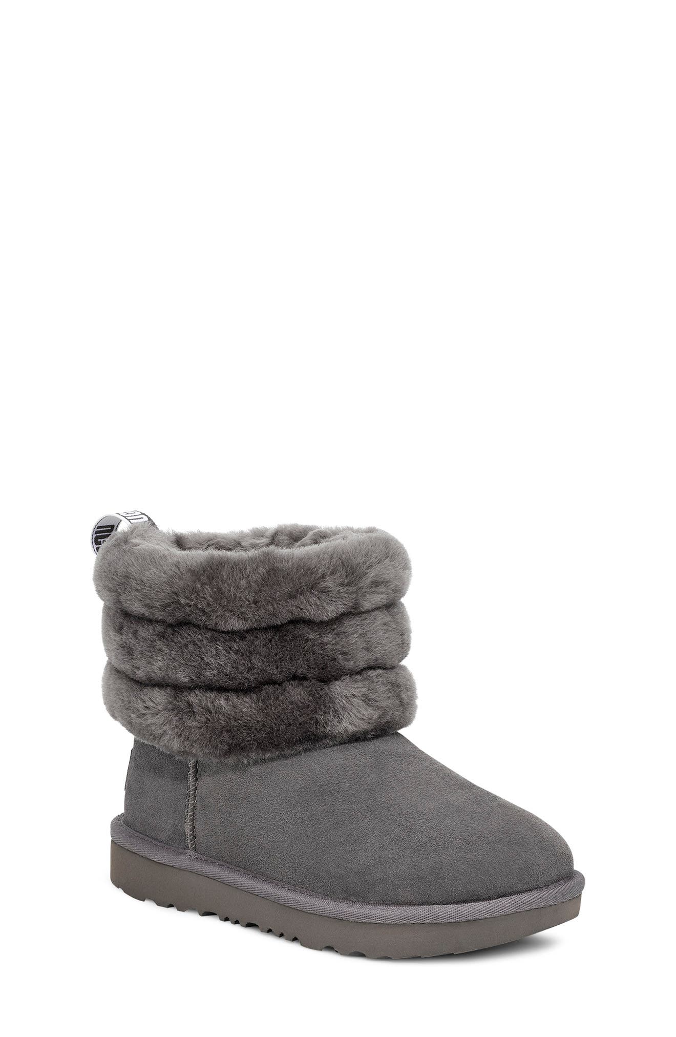 ugg fluff quilted boot