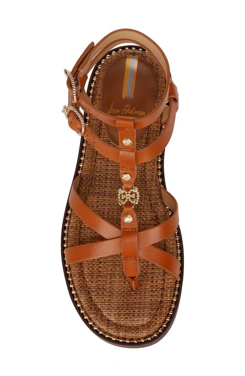 Sam Edelman Teeni Gladiator Sandal Cognac Brown Leather In Honey Brown