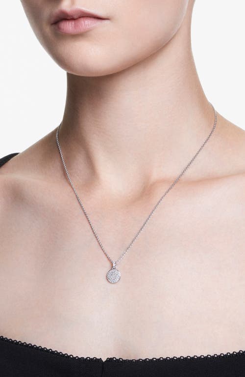 Swarovski Meteora Pendant Small Rhodium Shiny Crystal In Silver