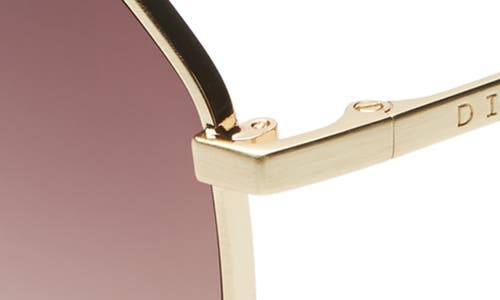 Diff Dash 59mm Aviator Sunglasses In Gold/mocha Tortoise