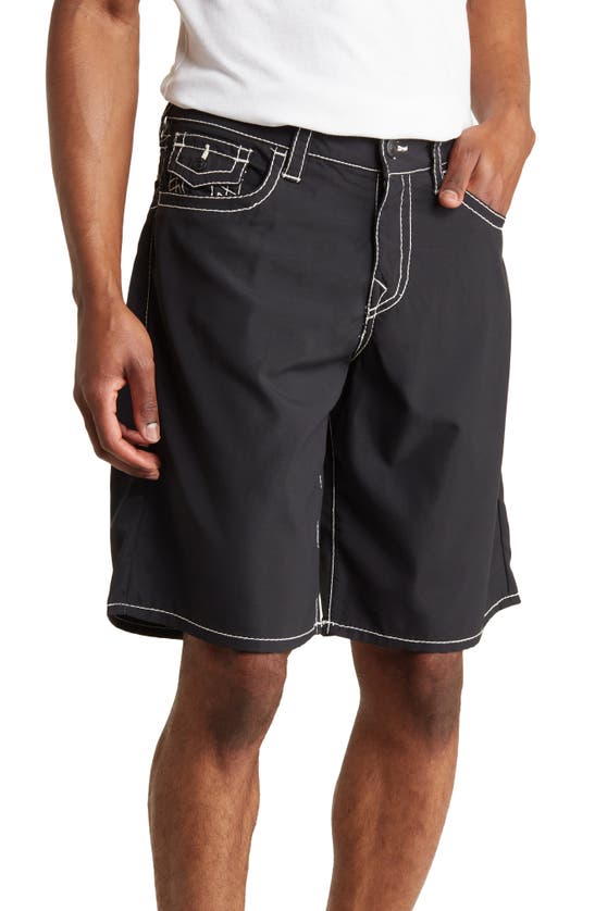 True Religion Brand Jeans Ricky Big T Board Shorts In Black ModeSens