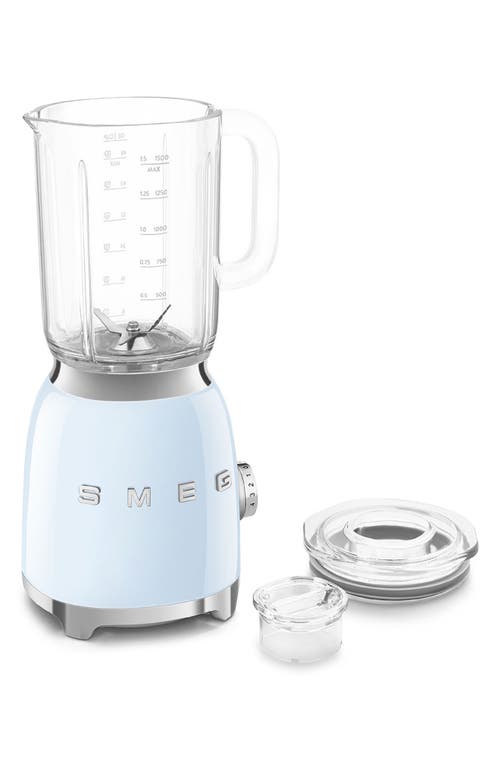 Shop Smeg '50s Retro Style Blender In Pastel Blue