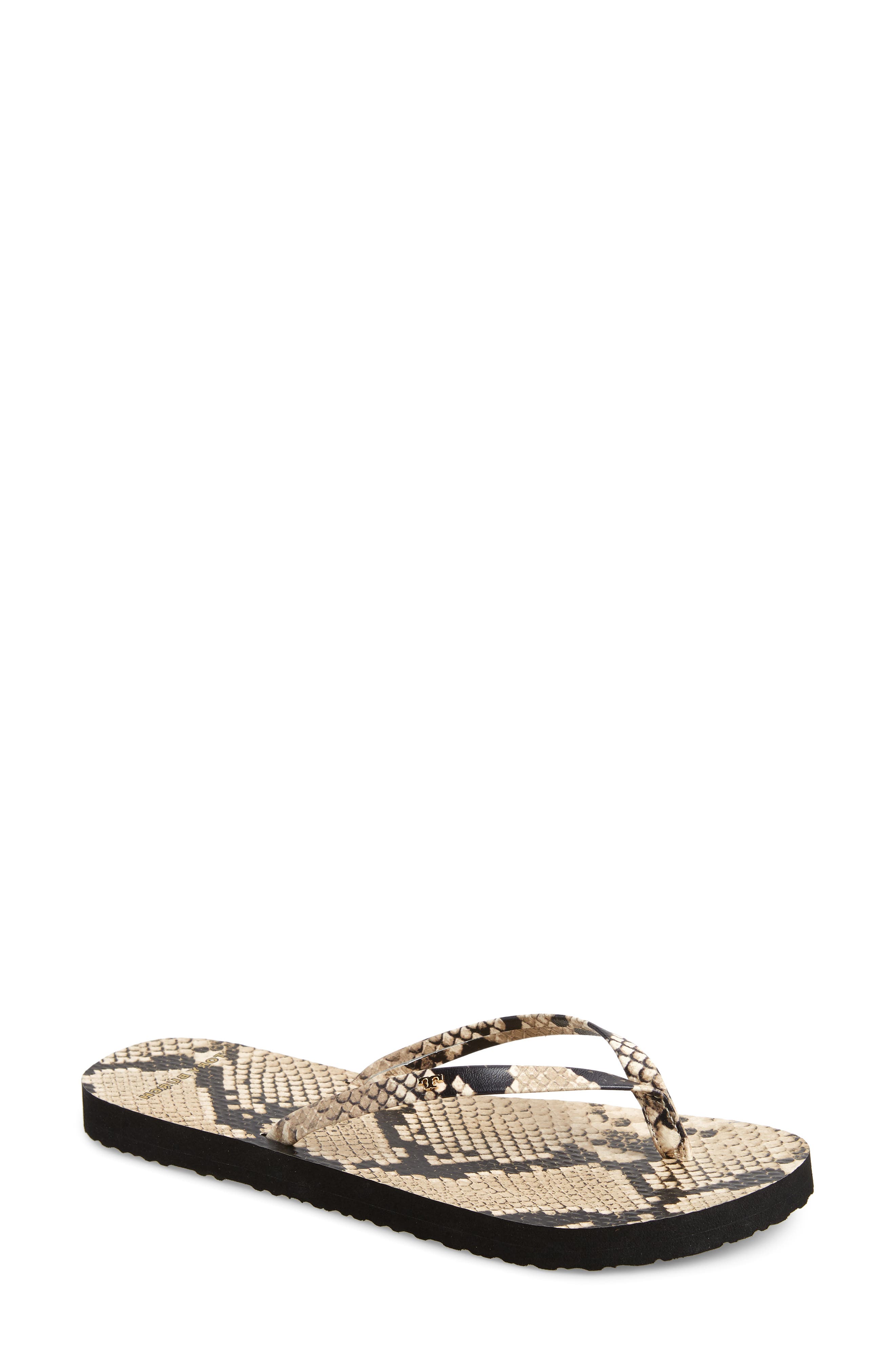 tory burch snake flip flops