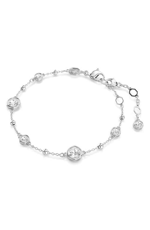 Shop Swarovski Imber Crystal Station Bracelet In Silver