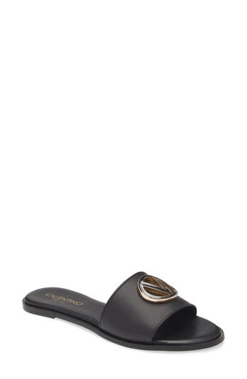 Valentino By Mario Valentino Bugola Slide Sandal In Black