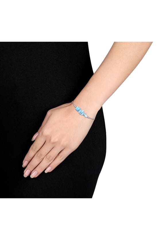Delmar Beaded Bracelet In Aquamarine