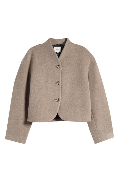 Reformation Owen Wool Blend Jacket In Stone