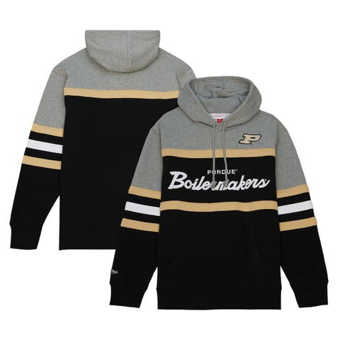 Men's Mitchell & Ness Black Purdue Boilermakers Head Coach Pullover Hoodie