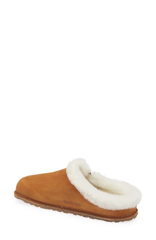 Birkenstock Zermatt Womens Faux Fur Leather Slide Slippers In Mink