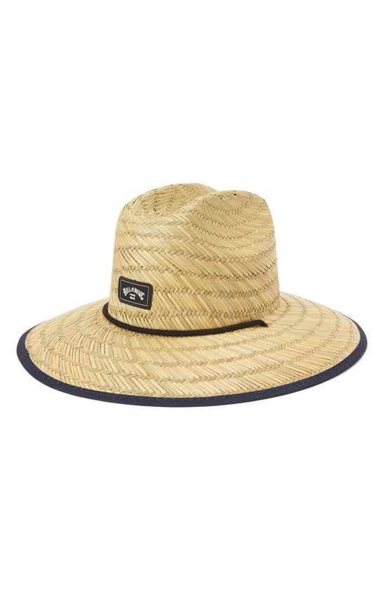 Billabong Kids' Tides Print Straw Sun Hat In Brown