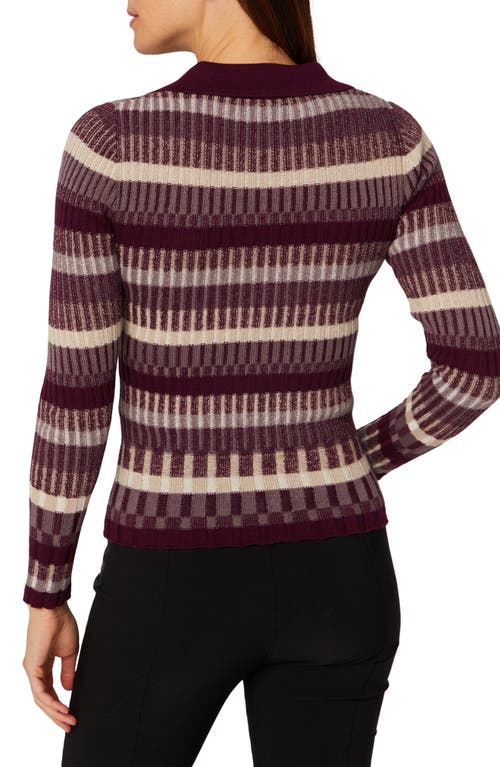 Shop Alp N Rock Luisa Ii Rib Polo Sweater In Purple