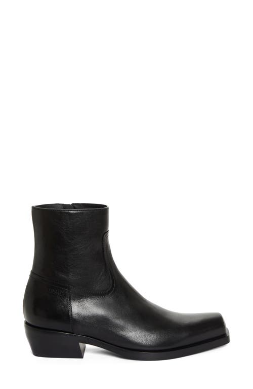 Shop Versace Luciano Boot In Black-ruthenium