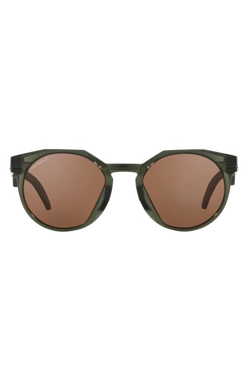 Oakley HSTN 52mm Prizm Polarized Round Sunglasses in Olive at Nordstrom